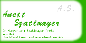 anett szatlmayer business card